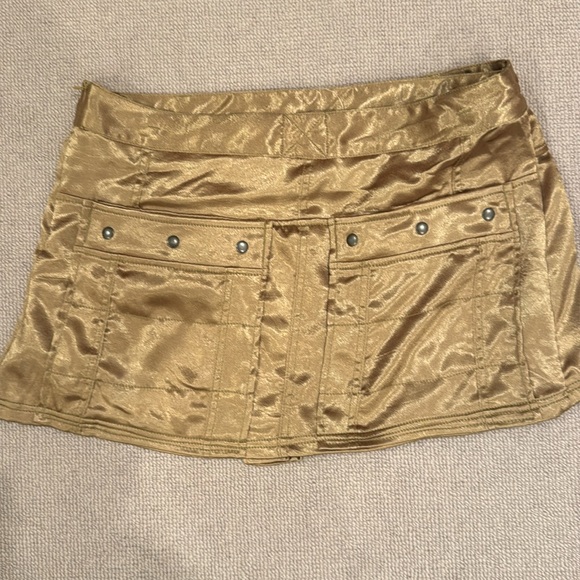 Free People Gold Mini Skirt - Picture 7 of 8
